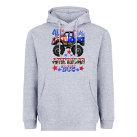 Heather Grey all american boy Heavyweight Hoodie - HRA Design Shop