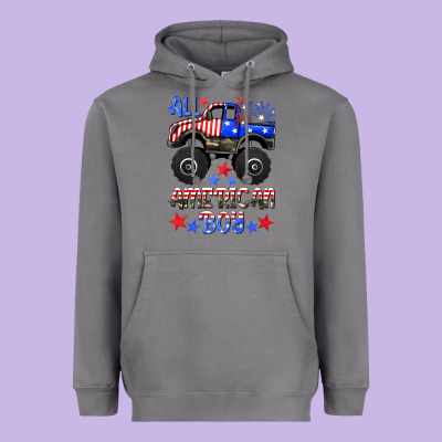 All American Boy Heavyweight Hoodie Designed By Hra Design Shop