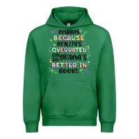 Emerald reading because realitys overrated Urban Hoodie - MaliasSmallBusiness