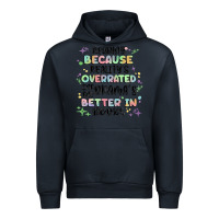 Navy reading because realitys overrated Urban Hoodie - MaliasSmallBusiness
