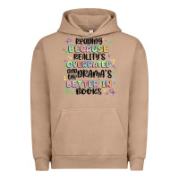 Pigment Burro reading because realitys overrated Urban Hoodie - MaliasSmallBusiness