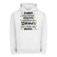 Pigment Lunar Rock reading because realitys overrated Urban Hoodie - MaliasSmallBusiness