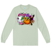 Matcha Halloween ghost and jack o lantern Long Sleeve Tee - RanaPortraitStore