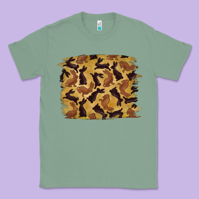 Bunny Pattern Classic Tee Designed By Ranaportraitstore