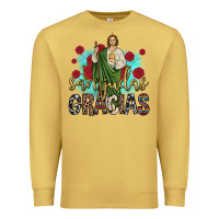 Antique Gold san judas gracias Premium Sweatshirt - JahusDesignShop