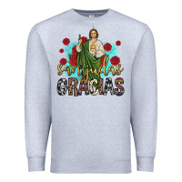 Heather Grey san judas gracias Premium Sweatshirt - JahusDesignShop