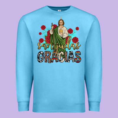 San Judas Gracias Premium Sweatshirt Designed By Jahusdesignshop