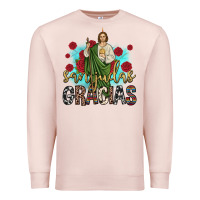Pale Pink san judas gracias Premium Sweatshirt - JahusDesignShop