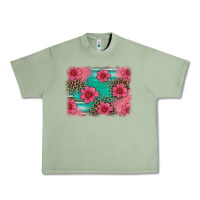Oil Green easter spring leopard serape background Urban Heavy Tee - Artiststas