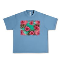 Pebble Blue easter spring leopard serape background Urban Heavy Tee - Artiststas