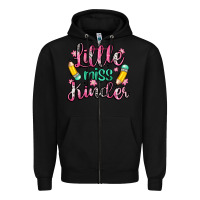 Black little miss kindergarten Zipper Hoodie - Zillion Design Studio