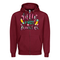 Burgundy little miss kindergarten Zipper Hoodie - Zillion Design Studio
