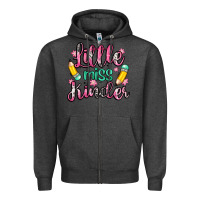 Charcoal Heather little miss kindergarten Zipper Hoodie - Zillion Design Studio