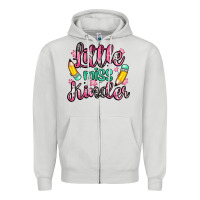 Dove Grey little miss kindergarten Zipper Hoodie - Zillion Design Studio