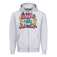 Heather Grey little miss kindergarten Zipper Hoodie - Zillion Design Studio