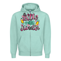 Seafoam little miss kindergarten Zipper Hoodie - Zillion Design Studio