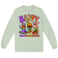 Matcha Happy Hallothanksmas coffee cups Long Sleeve Tee - RanaPortraitStore