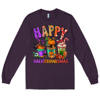 Plum Happy Hallothanksmas coffee cups Long Sleeve Tee - RanaPortraitStore
