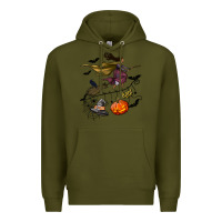 Army Green Witch Premium Hoodie - NancyCooperArtShop