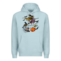 Blue Mist Witch Premium Hoodie - NancyCooperArtShop