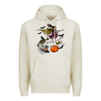 Oatmeal Heather Witch Premium Hoodie - NancyCooperArtShop