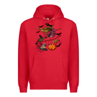 Red Witch Premium Hoodie - NancyCooperArtShop
