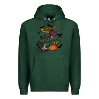 Sports Green Witch Premium Hoodie - NancyCooperArtShop