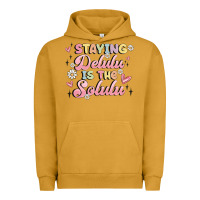 Pigment Peanut Butter staying delulu is the solulu Urban Hoodie - MaliasSmallBusiness