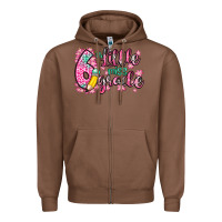 Chestnut little miss 6th grade Zipper Hoodie - Zillion Design Studio
