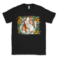 Black Bunny With Flower Leopard Classic Tee - RanaPortraitStore
