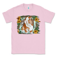 Bubblegum Pink Bunny With Flower Leopard Classic Tee - RanaPortraitStore
