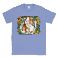 Colony Blue Bunny With Flower Leopard Classic Tee - RanaPortraitStore