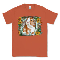 Copper Bunny With Flower Leopard Classic Tee - RanaPortraitStore