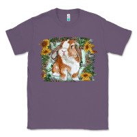 Lavender Bunny With Flower Leopard Classic Tee - RanaPortraitStore