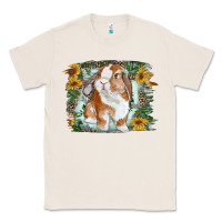 Natural Bunny With Flower Leopard Classic Tee - RanaPortraitStore