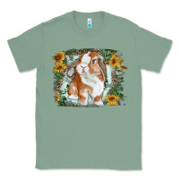 Sage Bunny With Flower Leopard Classic Tee - RanaPortraitStore