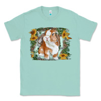 Seafoam Bunny With Flower Leopard Classic Tee - RanaPortraitStore