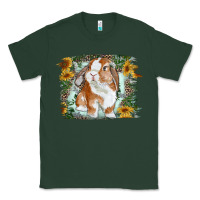 Sports Green Bunny With Flower Leopard Classic Tee - RanaPortraitStore