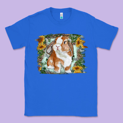 Bunny With Flower Leopard Classic Tee Designed By Ranaportraitstore