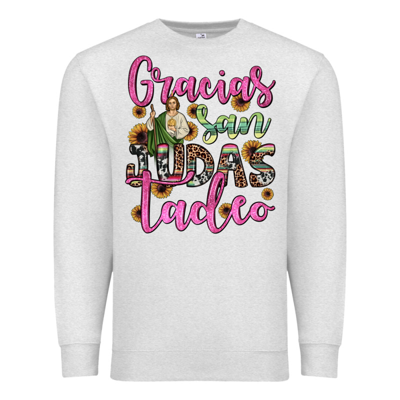 Gracias San Judas Tadeo Premium Sweatshirt by JahusDesignShop | Teevron