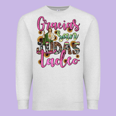 Gracias San Judas Tadeo Premium Sweatshirt Designed By Jahusdesignshop