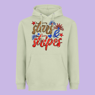 Stars And Stripes Heavyweight Hoodie Designed By Hra Design Shop