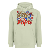 Matcha stars and stripes Heavyweight Hoodie - HRA Design Shop