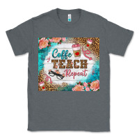 Charcoal Heather coffee teach repeat tumbler Classic Tee - BundleAndBundleShop