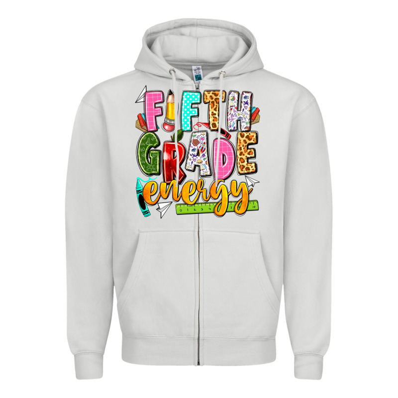 Fifth Grade Energy Zipper Hoodie by texasbilliewilder | Teevron