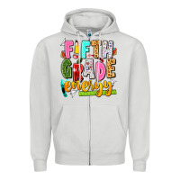 Dove Grey fifth grade energy Zipper Hoodie - texasbilliewilder