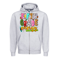 Heather Grey fifth grade energy Zipper Hoodie - texasbilliewilder