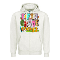 Oatmeal Heather fifth grade energy Zipper Hoodie - texasbilliewilder