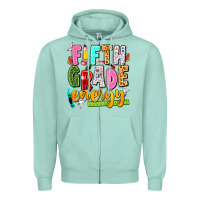 Seafoam fifth grade energy Zipper Hoodie - texasbilliewilder