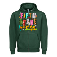 Sports Green fifth grade energy Zipper Hoodie - texasbilliewilder